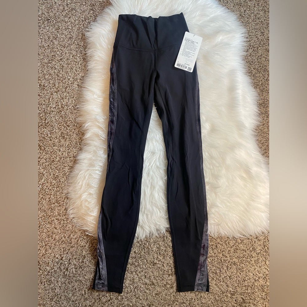 Lululemon Align Pant HR 28” Velour BLK IADK Size 2 New